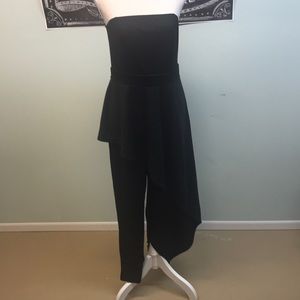 NWOT black jersey strapless jumpsuit